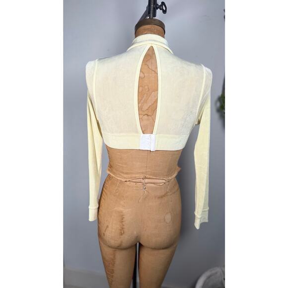 Mirror Palais Underwire Crop Top - White Corset-Inspired Bustier (XS) - Picture 9 of 10
